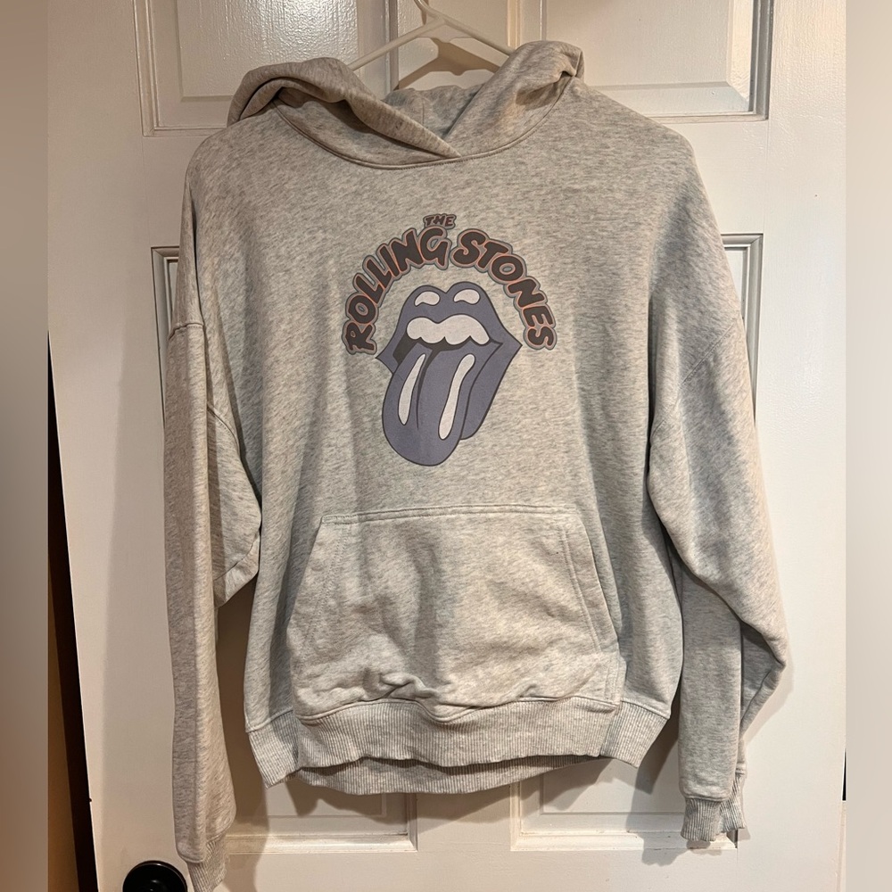 American Eagle Outfitters Women’s Gray Rolling Stones Hoodie, size XS